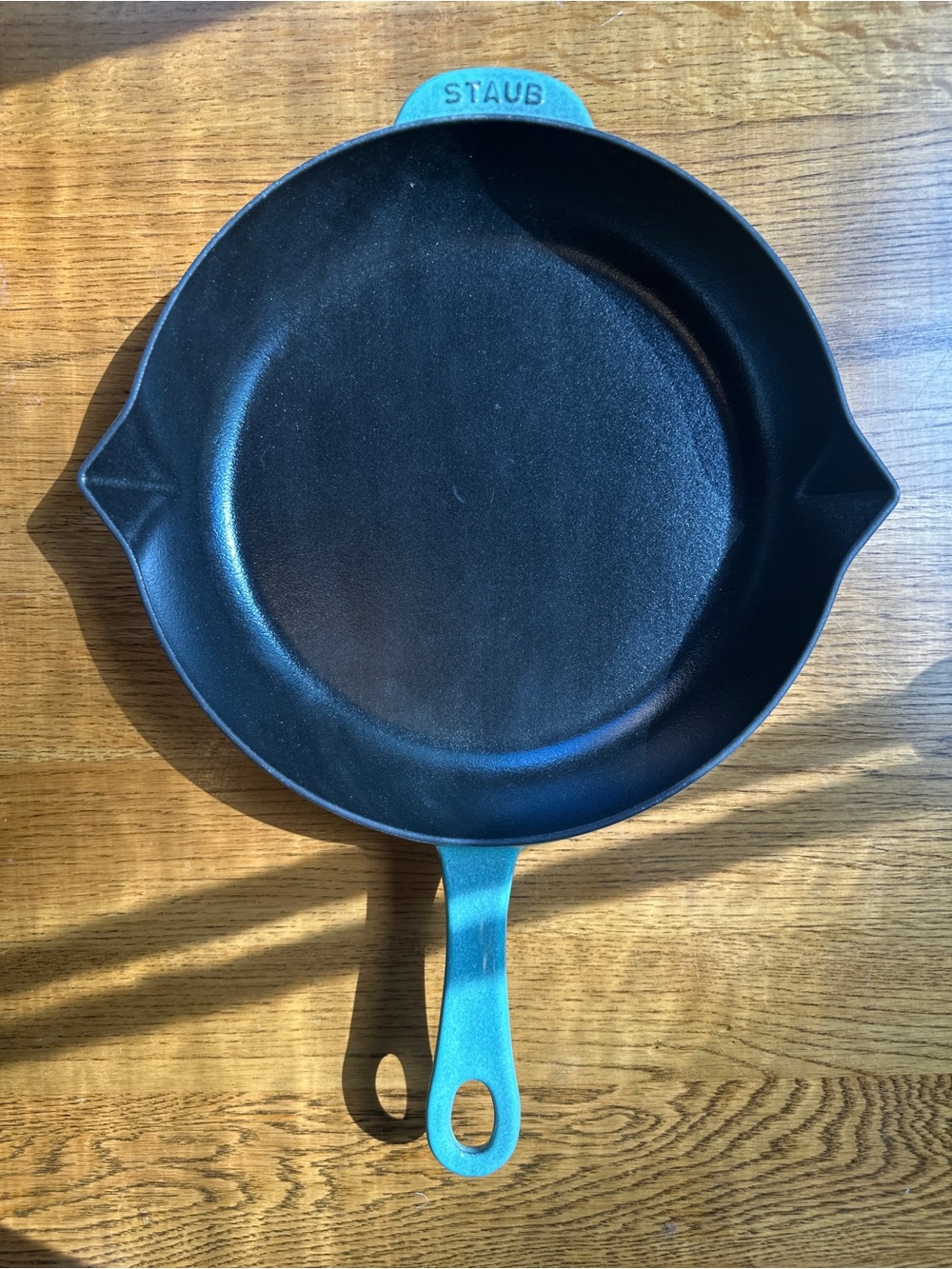 NWT Staub 12 inch Cast Iron Frying Pan in Sage Green